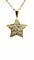 Collier Chaîne et pendentif étoile en or jaune 18 carats et diamants 58 Facettes