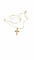 Collier Chaîne et pendentif croix en or jaune 18 carats et diamants 58 Facettes