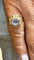 Bague 48 Bague marguerite ancienne en or rose 18 carats, aigue-marine et diamants 58 Facettes