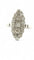 Bague 51 Bague marquise ancienne en or blanc 18 carats et diamants 58 Facettes
