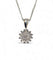 Collier Collier chaîne et pendentif fleur en or blanc 18 carats et diamants 58 Facettes