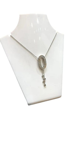 Collier Dalumi - Collier en or blanc 18 carats et diamants 58 Facettes