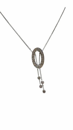 Collier Dalumi - Collier en or blanc 18 carats et diamants 58 Facettes