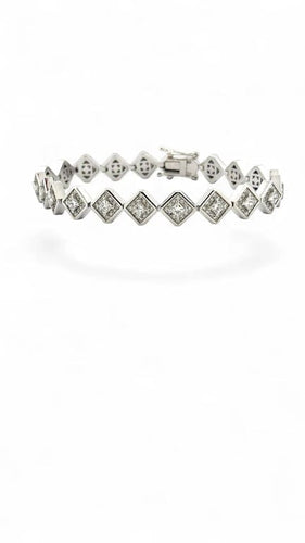 Bracelet Bracelet en or blanc 18 carats et diamants 58 Facettes