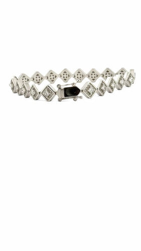 Bracelet Bracelet en or blanc 18 carats et diamants 58 Facettes