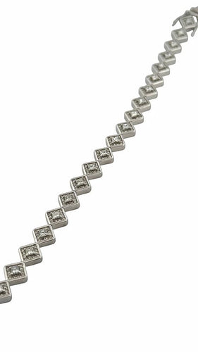 Bracelet Bracelet en or blanc 18 carats et diamants 58 Facettes