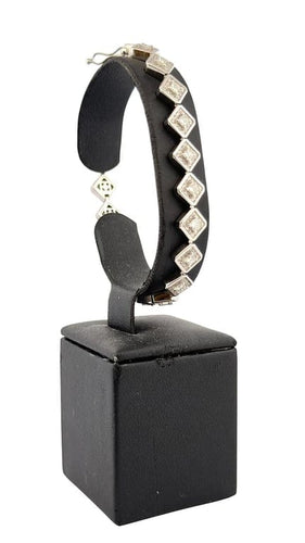 Bracelet Bracelet en or blanc 18 carats et diamants 58 Facettes