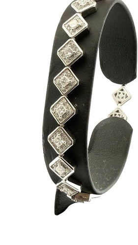 Bracelet Bracelet en or blanc 18 carats et diamants 58 Facettes