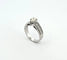 Bague 56 Solitaire - Bague en or blanc 18 carats et diamants 58 Facettes
