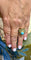 Bague 55 Bague ancienne en or jaune 18 carats sertie de turquoises 58 Facettes