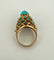 Bague 55 Bague ancienne en or jaune 18 carats sertie de turquoises 58 Facettes