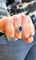 Bague 55 Bague fleur en or blanc 18 carats avec saphir de Ceylan et diamants 58 Facettes
