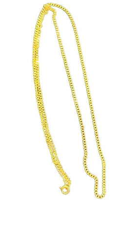 Collier Chaîne maille gourmette en or jaune 18 carats 60 cm 58 Facettes