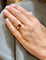 Bague 55 Bague solitaire en or jaune 18 carats avec rubis et diamants 58 Facettes
