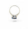 Bague 56 Solitaire - Bague en or blanc 18 carats saphir de Ceylan et diamants 58 Facettes