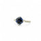 Bague 56 Solitaire - Bague en or blanc 18 carats saphir de Ceylan et diamants 58 Facettes