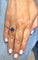 Bague 56 Solitaire - Bague en or blanc 18 carats saphir de Ceylan et diamants 58 Facettes