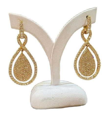 Boucles d'oreilles Édouard Nahum - Boucles d’oreilles modulables en or rose 18 carats et diamants 58 Facettes