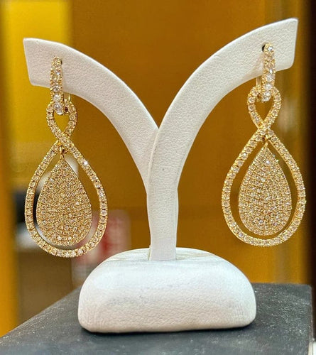 Boucles d'oreilles Édouard Nahum - Boucles d’oreilles modulables en or rose 18 carats et diamants 58 Facettes