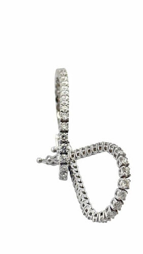 Bracelet Bracelet rivière de diamants - Bracelet tennis en or blanc 18 carats 58 Facettes