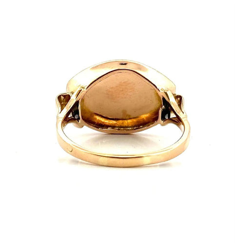 Bague 59 Bague ancienne en or rose 18 carats et diamants 58 Facettes