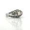 Bague 60 Bague ancienne ajourée en or blanc et diamants 58 Facettes