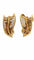 Boucles d'oreilles Boucles d’oreilles clips feuilles en or rose 18 carats et diamants 58 Facettes