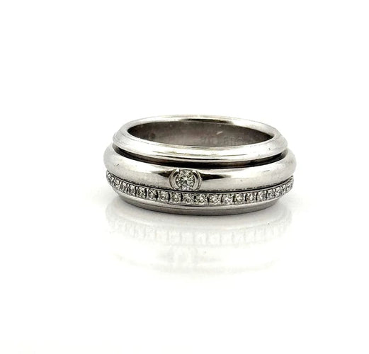 Bague 55 Piaget Possession - Bague tournante en or blanc et diamants T55 58 Facettes