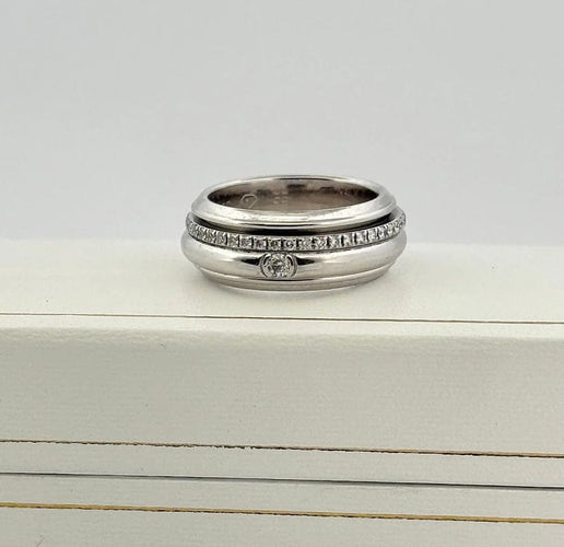 Bague 55 Piaget Possession - Bague tournante en or blanc et diamants T55 58 Facettes