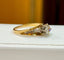 Bague 61 Solitaire - Bague bicolore en or 18 carats et diamant 58 Facettes