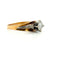 Bague 61 Solitaire - Bague bicolore en or 18 carats et diamant 58 Facettes