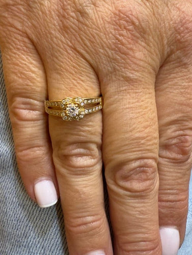 Bague 53 Mauboussin - Bague en or jaune 18 carats et diamants 58 Facettes