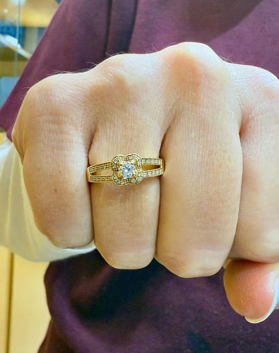 Bague 53 Mauboussin - Bague en or jaune 18 carats et diamants 58 Facettes