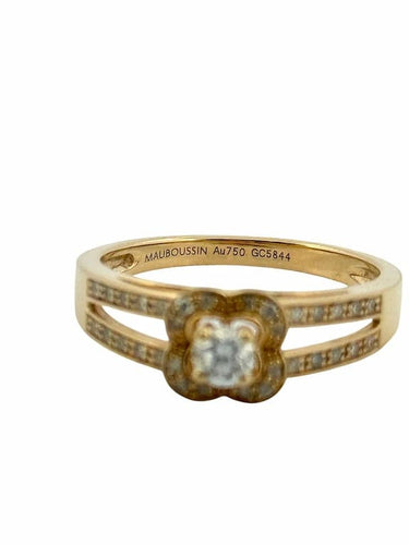 Bague 53 Mauboussin - Bague en or jaune 18 carats et diamants 58 Facettes