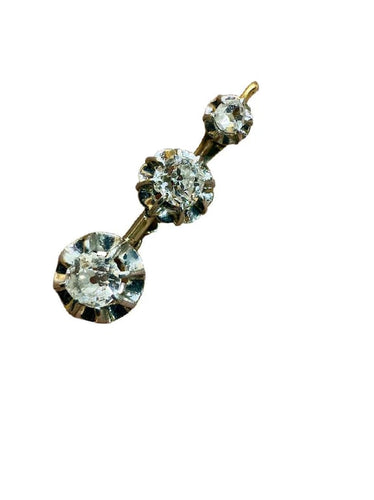 Boucles d'oreilles Boucles d'oreilles dormeuses anciennes en or 18 carats et diamants 58 Facettes