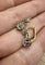Boucles d'oreilles Dormeuses anciennes en or jaune et gris 18 carats et diamants 58 Facettes