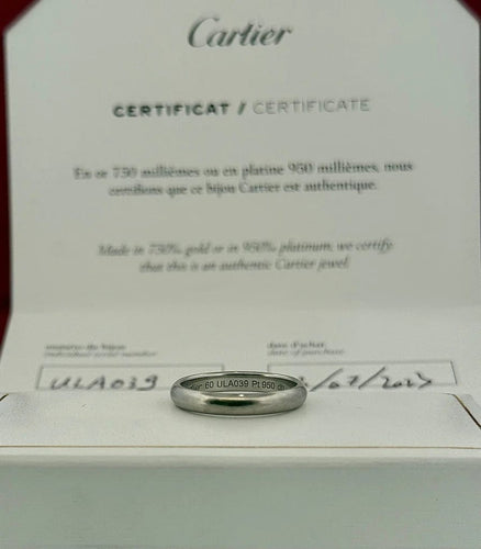 Bague 60 Cartier C de Cartier - Alliance en platine 950, taille 60 58 Facettes