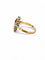 Bague 52.5 Bague marquise vintage en or jaune et platine, émeraude et diamants 58 Facettes