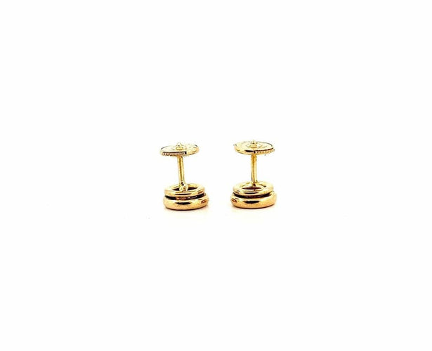 Boucles d'oreilles Puces d’oreilles en or jaune 18 carats et diamants 58 Facettes