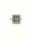 Bague 49 Bague ancienne carrée en or blanc et diamants 58 Facettes