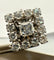 Bague 49 Bague ancienne carrée en or blanc et diamants 58 Facettes