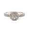 Bague 54 Bague de fiançailles multi-diamants en or blanc 18 carats 58 Facettes