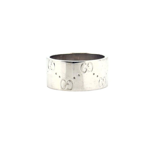 Bague 52 Gucci - Alliance en or blanc 18 carats 58 Facettes