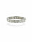 Bague 56 Alliance vintage en or blanc 18 carats et diamants, taille 56 58 Facettes
