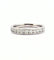 Bague 53 Demi-alliance - Bague en or blanc 18 carats et diamants 58 Facettes