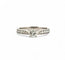 Bague 54 Solitaire - Bague en or blanc 18 carats et diamants 58 Facettes