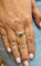 Bague 57 Bague marguerite ancienne en or jaune 18 carats, diamants et saphir 58 Facettes