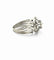 Bague 54 Bague marguerite ancienne - Diamants en or blanc 18 carats 58 Facettes
