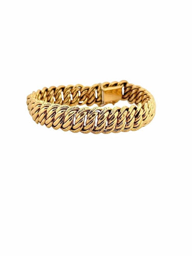 Bracelet Bracelet maille américaine en or jaune 18 carats 58 Facettes