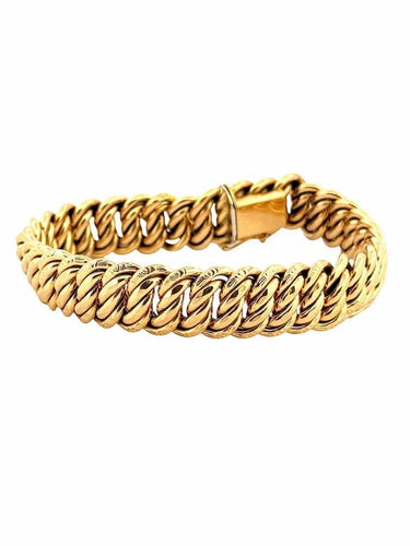Bracelet Bracelet maille américaine en or jaune 18 carats 58 Facettes